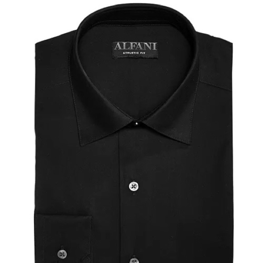 Alfani Men's Regular Fit 2-Way Stretch Performance Solid Dress Shirt